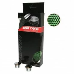 Marque Ruban De Guidon Newton Silicone Vert Fluo-Noir Avec Bouchons